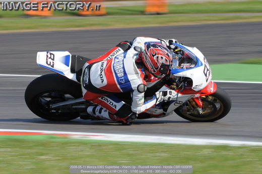 2008-05-11 Monza 0382 Superbike - Warm Up - Russell Holland - Honda CBR1000RR